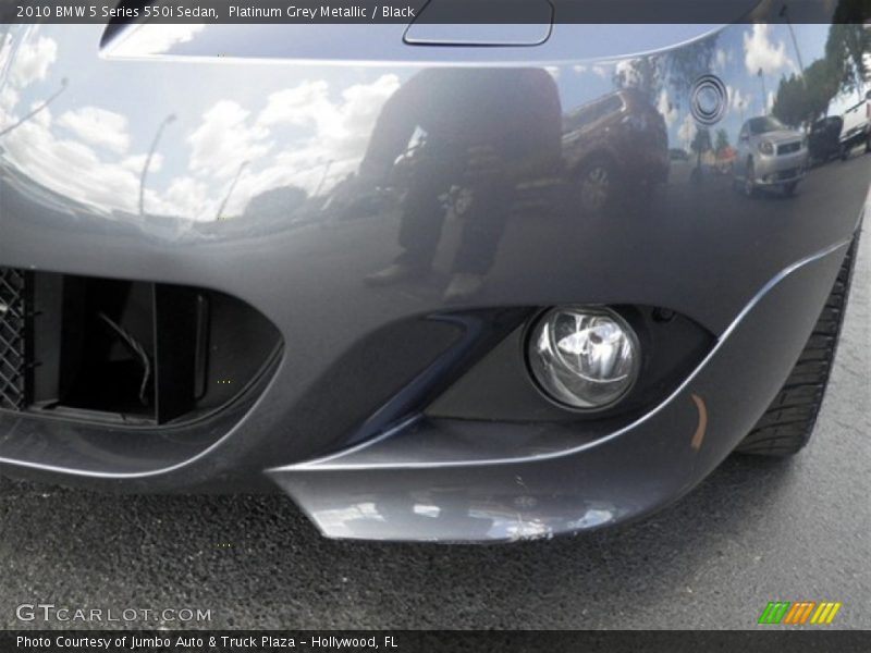 Platinum Grey Metallic / Black 2010 BMW 5 Series 550i Sedan