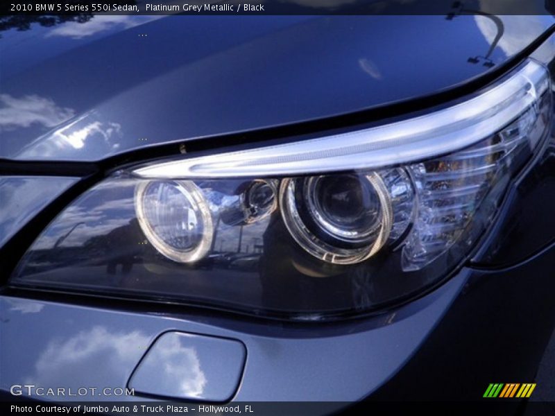 Platinum Grey Metallic / Black 2010 BMW 5 Series 550i Sedan