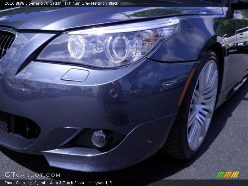 Platinum Grey Metallic / Black 2010 BMW 5 Series 550i Sedan