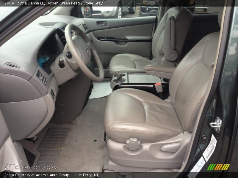 Aspen Green Pearl / Stone Gray 2004 Toyota Sienna LE