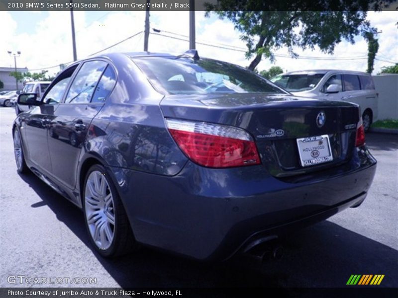 Platinum Grey Metallic / Black 2010 BMW 5 Series 550i Sedan
