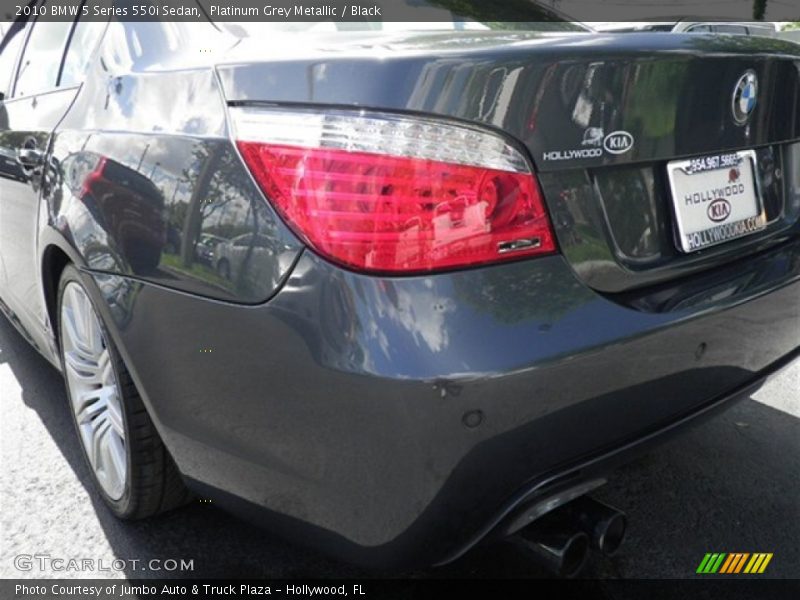 Platinum Grey Metallic / Black 2010 BMW 5 Series 550i Sedan