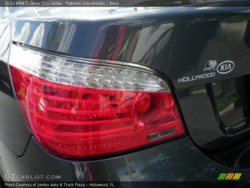 Platinum Grey Metallic / Black 2010 BMW 5 Series 550i Sedan
