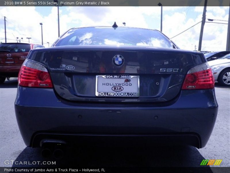 Platinum Grey Metallic / Black 2010 BMW 5 Series 550i Sedan