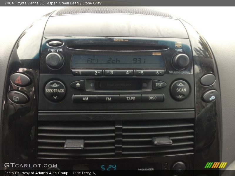 Aspen Green Pearl / Stone Gray 2004 Toyota Sienna LE