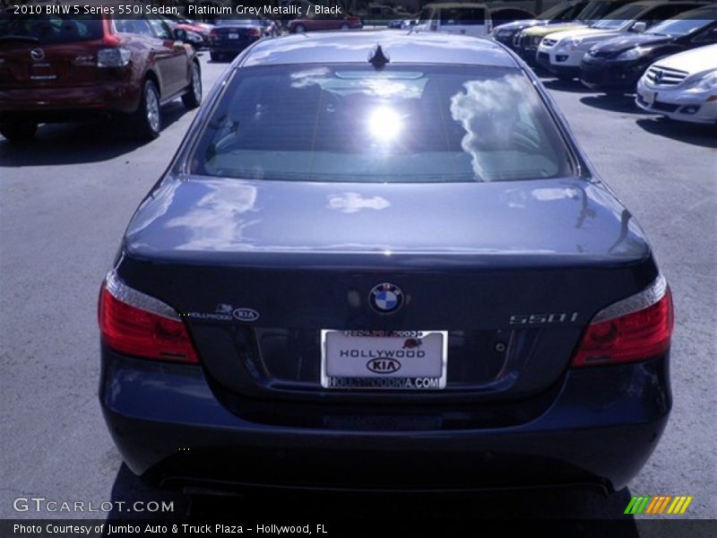 Platinum Grey Metallic / Black 2010 BMW 5 Series 550i Sedan