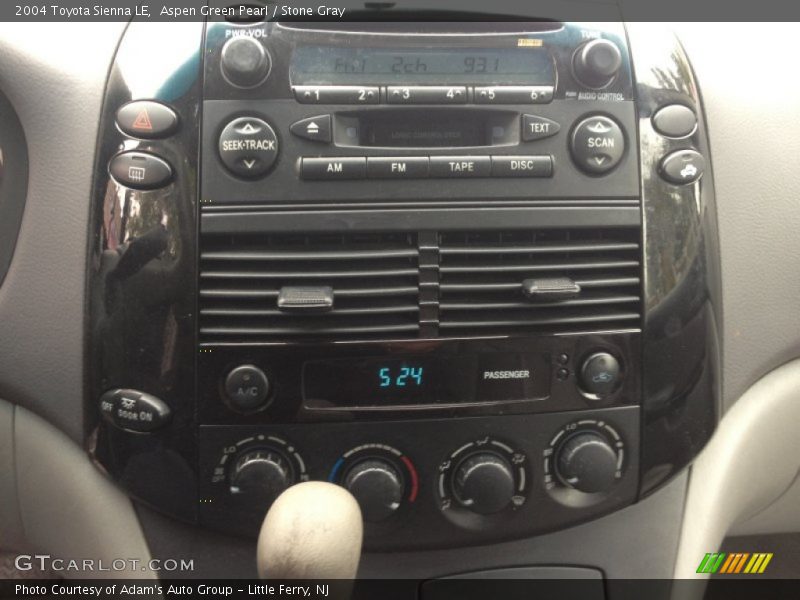Aspen Green Pearl / Stone Gray 2004 Toyota Sienna LE