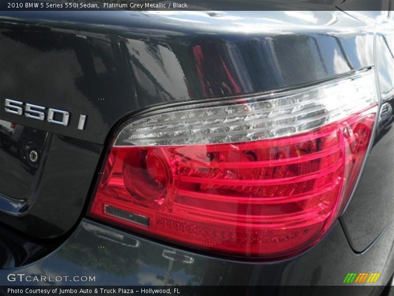 Platinum Grey Metallic / Black 2010 BMW 5 Series 550i Sedan