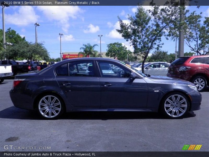 Platinum Grey Metallic / Black 2010 BMW 5 Series 550i Sedan