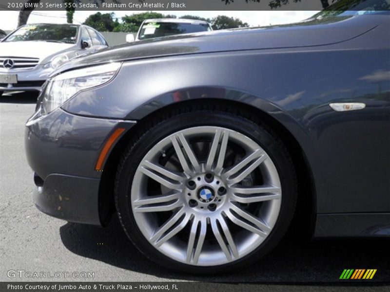 Platinum Grey Metallic / Black 2010 BMW 5 Series 550i Sedan