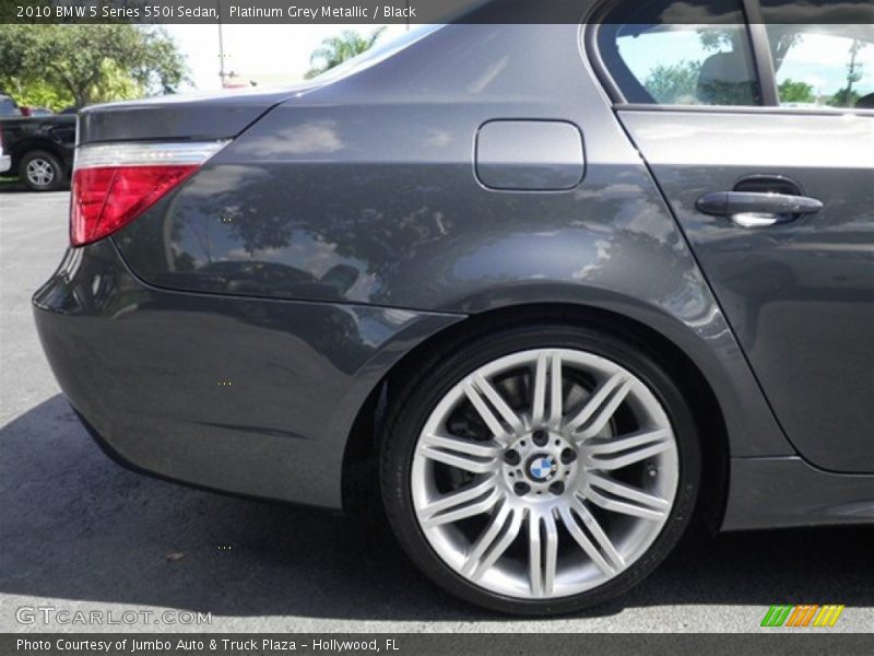 Platinum Grey Metallic / Black 2010 BMW 5 Series 550i Sedan