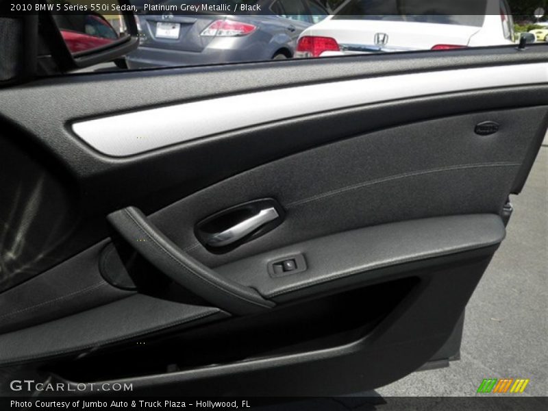 Platinum Grey Metallic / Black 2010 BMW 5 Series 550i Sedan