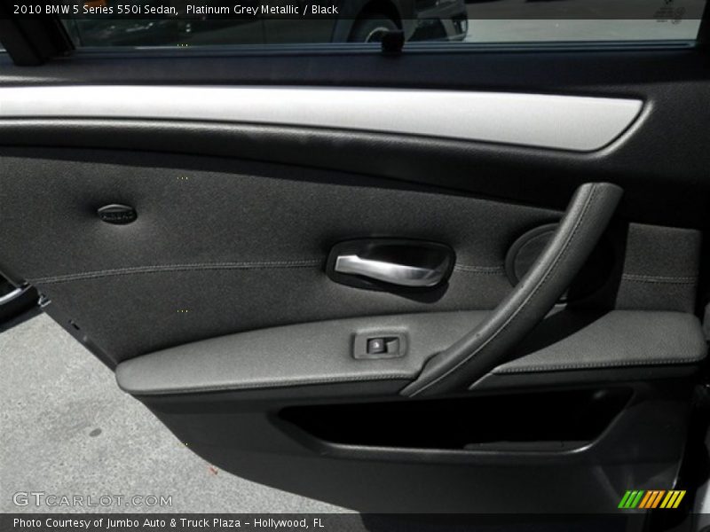 Platinum Grey Metallic / Black 2010 BMW 5 Series 550i Sedan