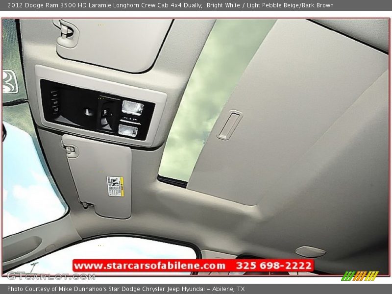 Bright White / Light Pebble Beige/Bark Brown 2012 Dodge Ram 3500 HD Laramie Longhorn Crew Cab 4x4 Dually