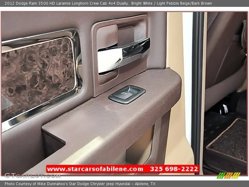 Bright White / Light Pebble Beige/Bark Brown 2012 Dodge Ram 3500 HD Laramie Longhorn Crew Cab 4x4 Dually