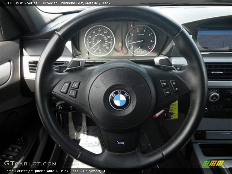 Platinum Grey Metallic / Black 2010 BMW 5 Series 550i Sedan