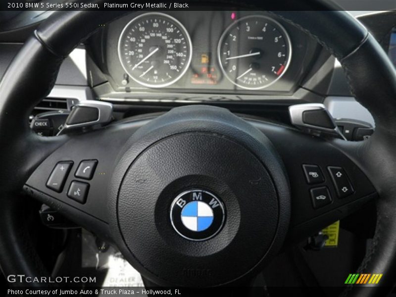 Platinum Grey Metallic / Black 2010 BMW 5 Series 550i Sedan