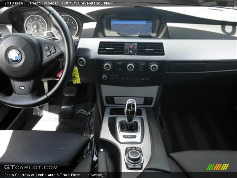 Platinum Grey Metallic / Black 2010 BMW 5 Series 550i Sedan