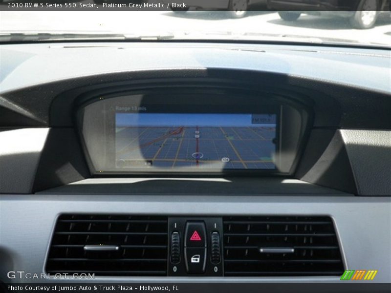 Platinum Grey Metallic / Black 2010 BMW 5 Series 550i Sedan