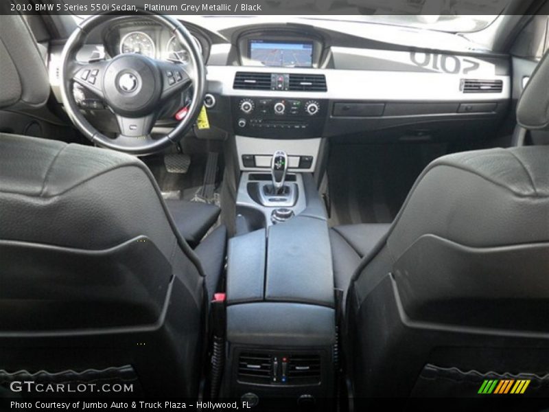 Platinum Grey Metallic / Black 2010 BMW 5 Series 550i Sedan