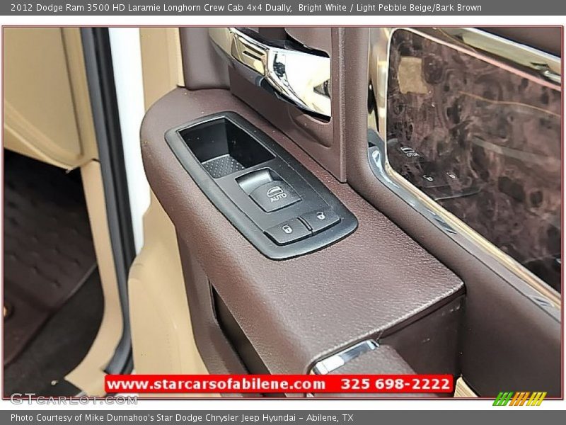 Bright White / Light Pebble Beige/Bark Brown 2012 Dodge Ram 3500 HD Laramie Longhorn Crew Cab 4x4 Dually