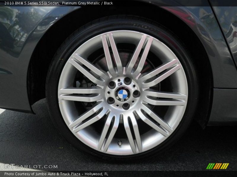 Platinum Grey Metallic / Black 2010 BMW 5 Series 550i Sedan