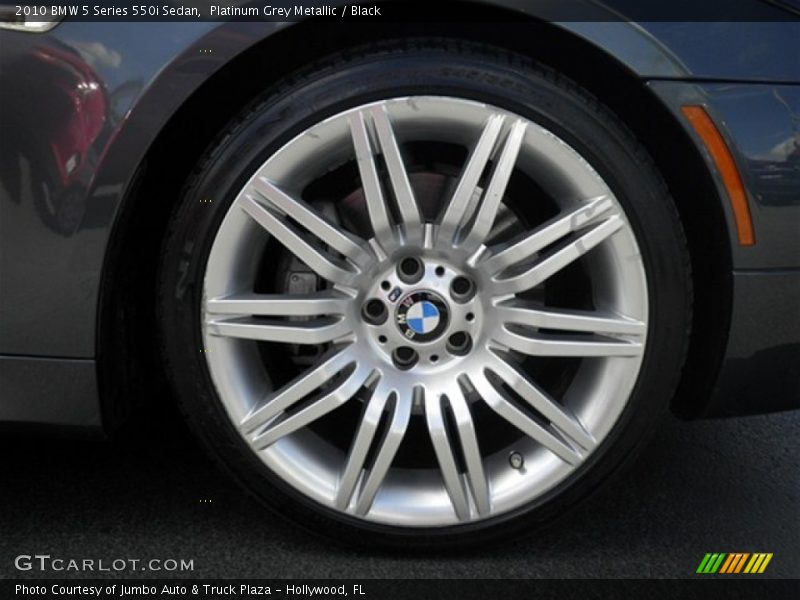 Platinum Grey Metallic / Black 2010 BMW 5 Series 550i Sedan