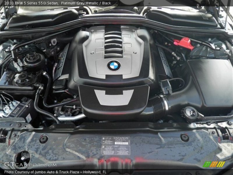 Platinum Grey Metallic / Black 2010 BMW 5 Series 550i Sedan