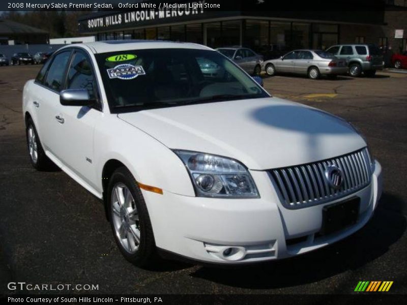 Oxford White / Medium Light Stone 2008 Mercury Sable Premier Sedan