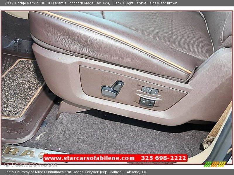 Black / Light Pebble Beige/Bark Brown 2012 Dodge Ram 2500 HD Laramie Longhorn Mega Cab 4x4