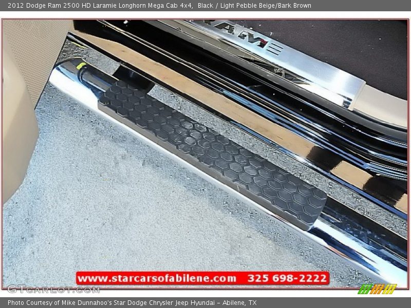 Black / Light Pebble Beige/Bark Brown 2012 Dodge Ram 2500 HD Laramie Longhorn Mega Cab 4x4
