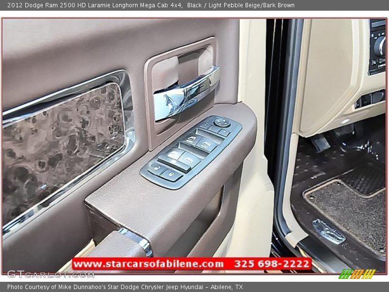 Black / Light Pebble Beige/Bark Brown 2012 Dodge Ram 2500 HD Laramie Longhorn Mega Cab 4x4