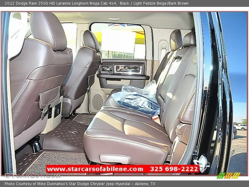 Black / Light Pebble Beige/Bark Brown 2012 Dodge Ram 2500 HD Laramie Longhorn Mega Cab 4x4