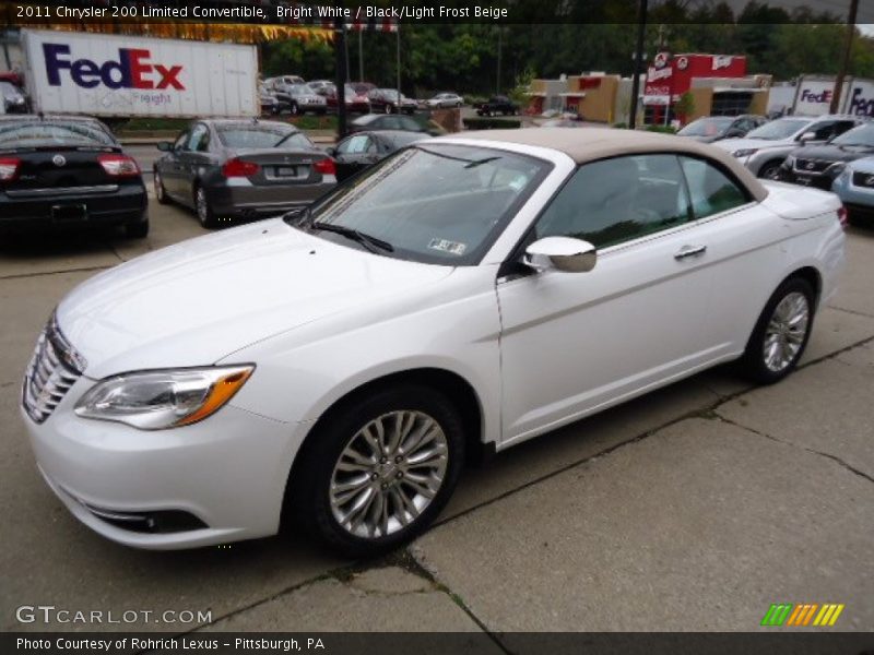 Bright White / Black/Light Frost Beige 2011 Chrysler 200 Limited Convertible