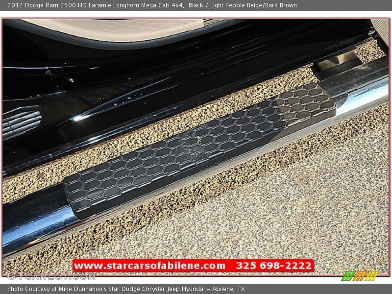 Black / Light Pebble Beige/Bark Brown 2012 Dodge Ram 2500 HD Laramie Longhorn Mega Cab 4x4