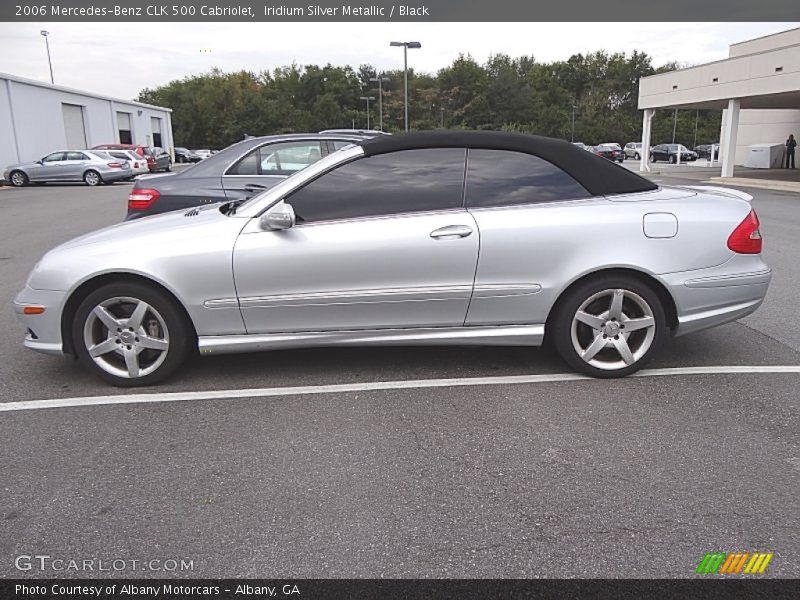 Iridium Silver Metallic / Black 2006 Mercedes-Benz CLK 500 Cabriolet