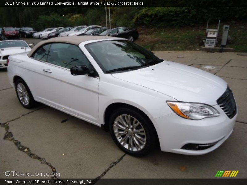 Bright White / Black/Light Frost Beige 2011 Chrysler 200 Limited Convertible