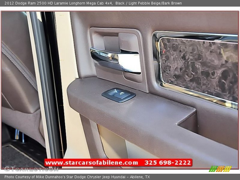Black / Light Pebble Beige/Bark Brown 2012 Dodge Ram 2500 HD Laramie Longhorn Mega Cab 4x4