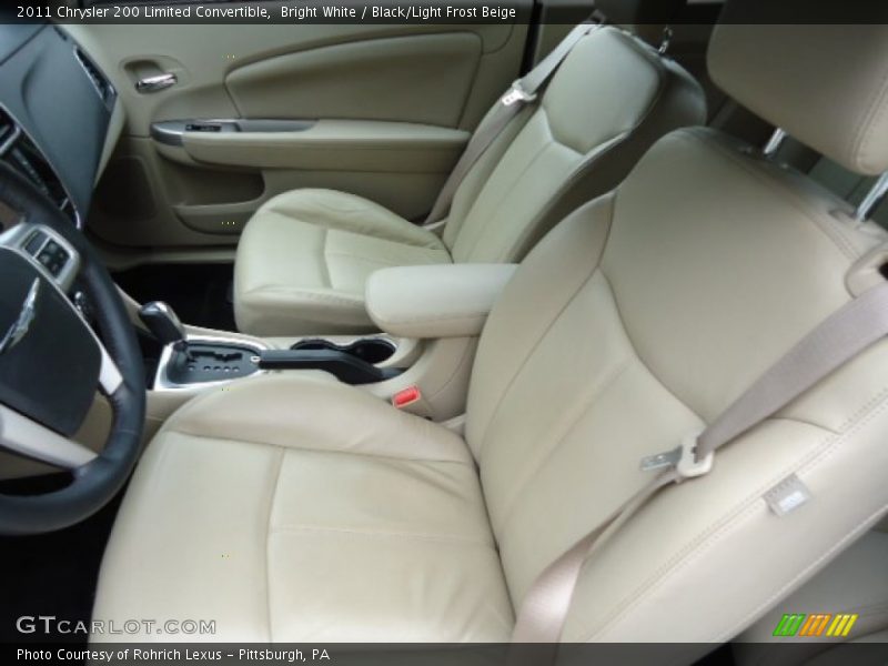 Bright White / Black/Light Frost Beige 2011 Chrysler 200 Limited Convertible