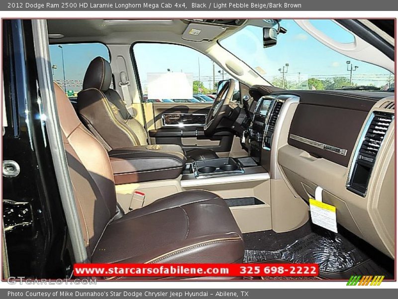 Black / Light Pebble Beige/Bark Brown 2012 Dodge Ram 2500 HD Laramie Longhorn Mega Cab 4x4