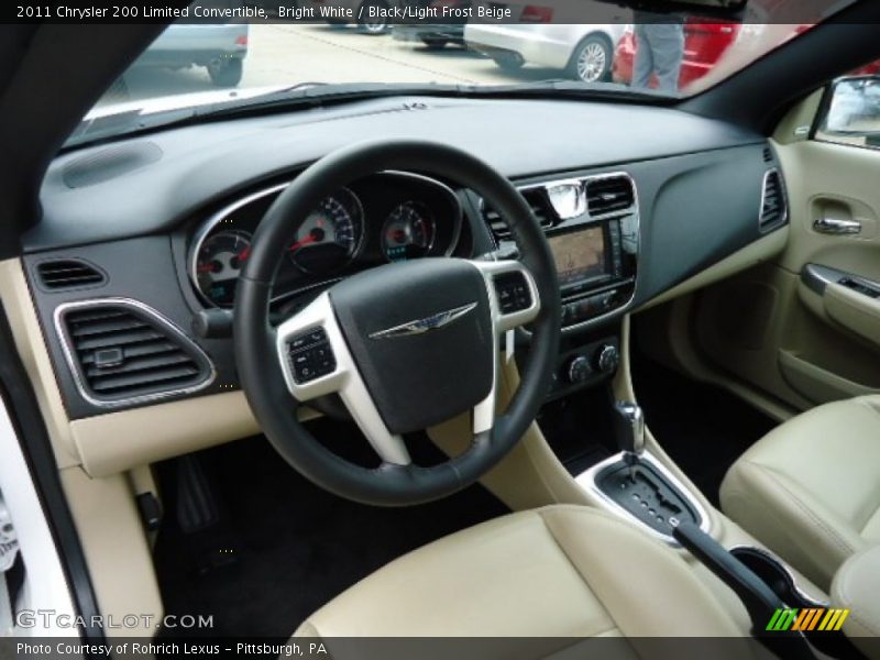 Bright White / Black/Light Frost Beige 2011 Chrysler 200 Limited Convertible