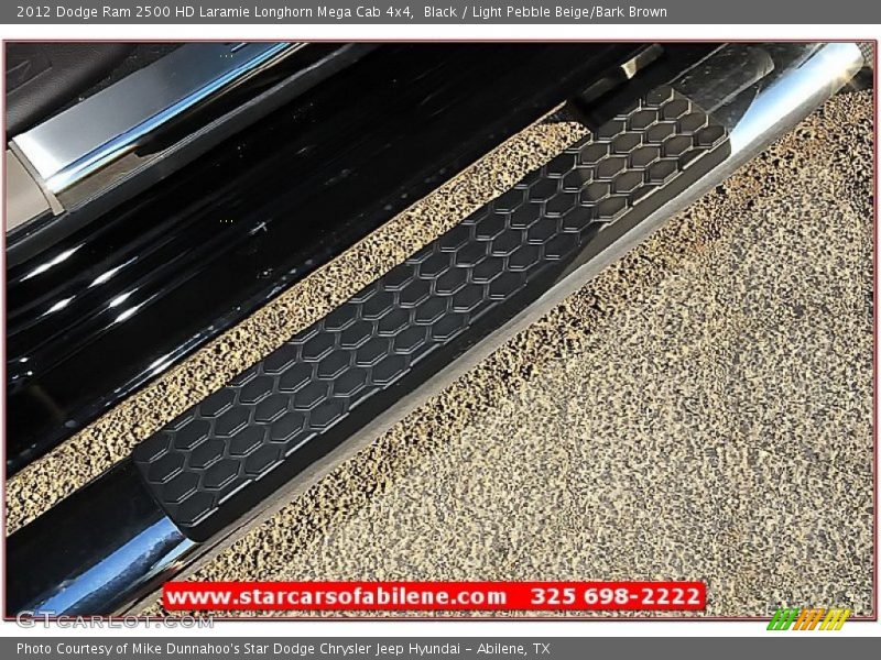 Black / Light Pebble Beige/Bark Brown 2012 Dodge Ram 2500 HD Laramie Longhorn Mega Cab 4x4