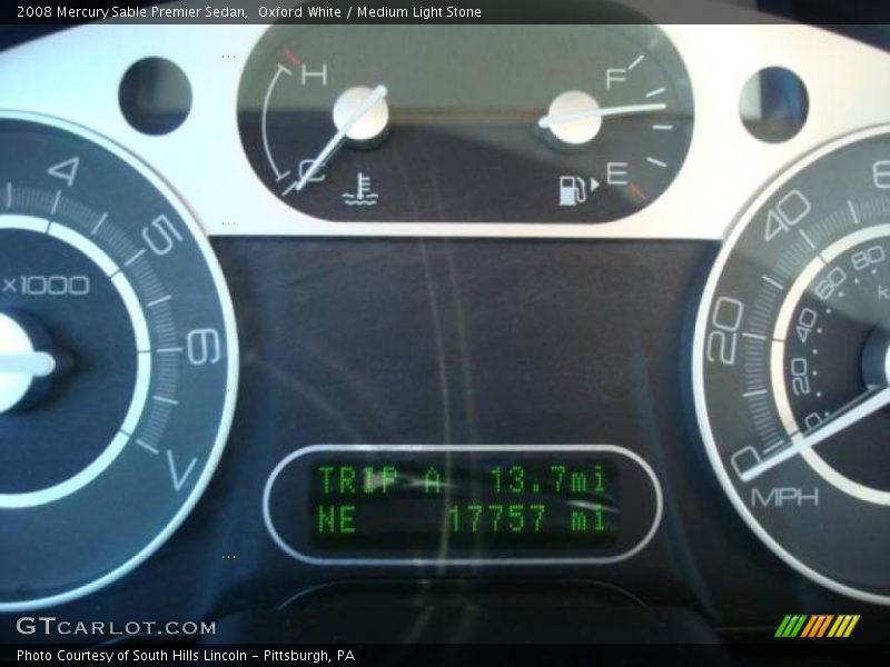 Oxford White / Medium Light Stone 2008 Mercury Sable Premier Sedan