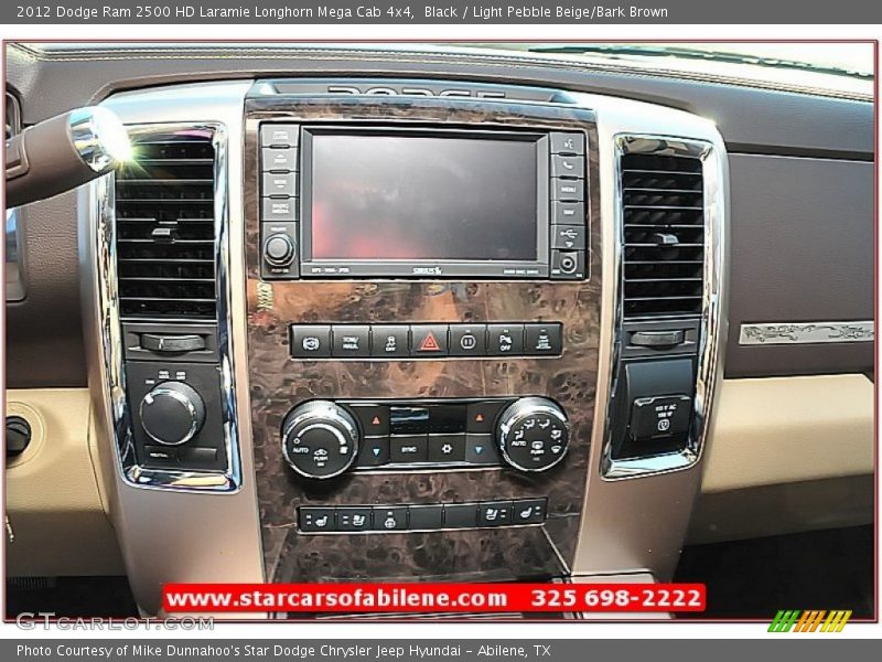 Black / Light Pebble Beige/Bark Brown 2012 Dodge Ram 2500 HD Laramie Longhorn Mega Cab 4x4