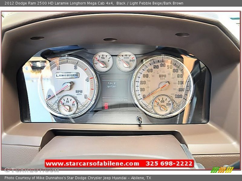 Black / Light Pebble Beige/Bark Brown 2012 Dodge Ram 2500 HD Laramie Longhorn Mega Cab 4x4