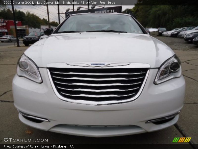 Bright White / Black/Light Frost Beige 2011 Chrysler 200 Limited Convertible