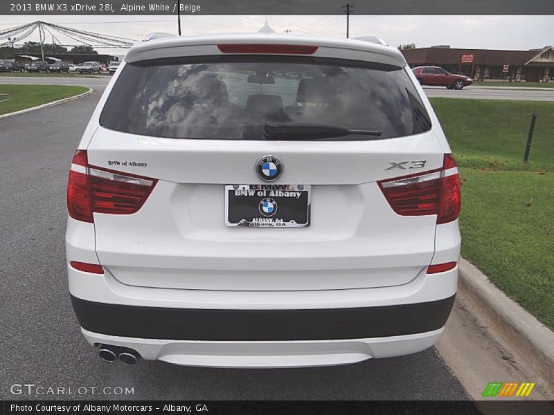 Alpine White / Beige 2013 BMW X3 xDrive 28i