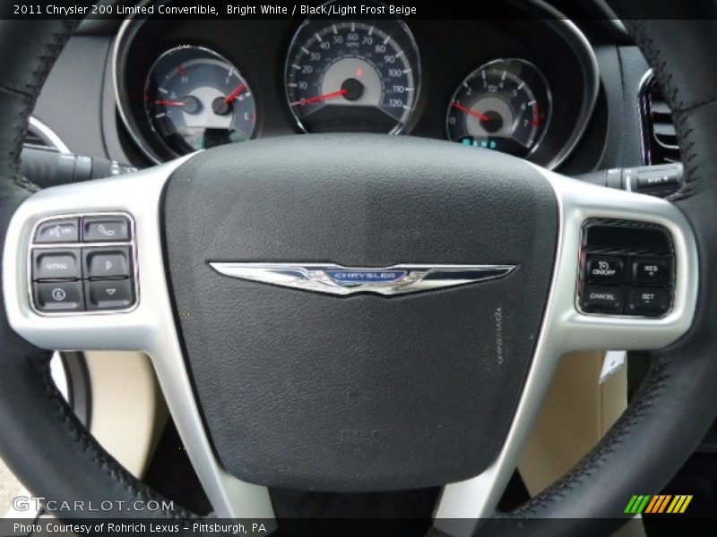 Bright White / Black/Light Frost Beige 2011 Chrysler 200 Limited Convertible
