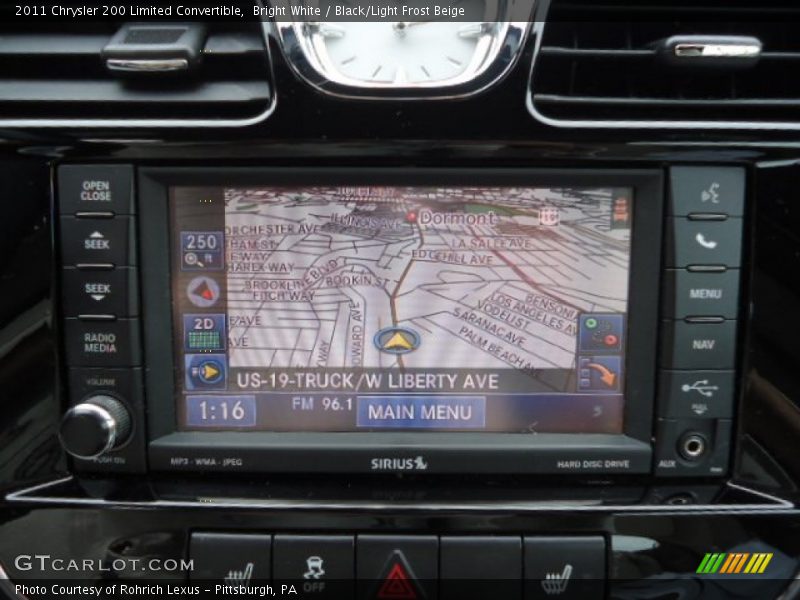 Bright White / Black/Light Frost Beige 2011 Chrysler 200 Limited Convertible