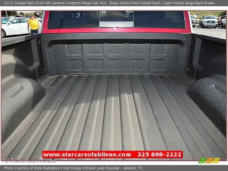 Deep Cherry Red Crystal Pearl / Light Pebble Beige/Bark Brown 2012 Dodge Ram 2500 HD Laramie Longhorn Mega Cab 4x4